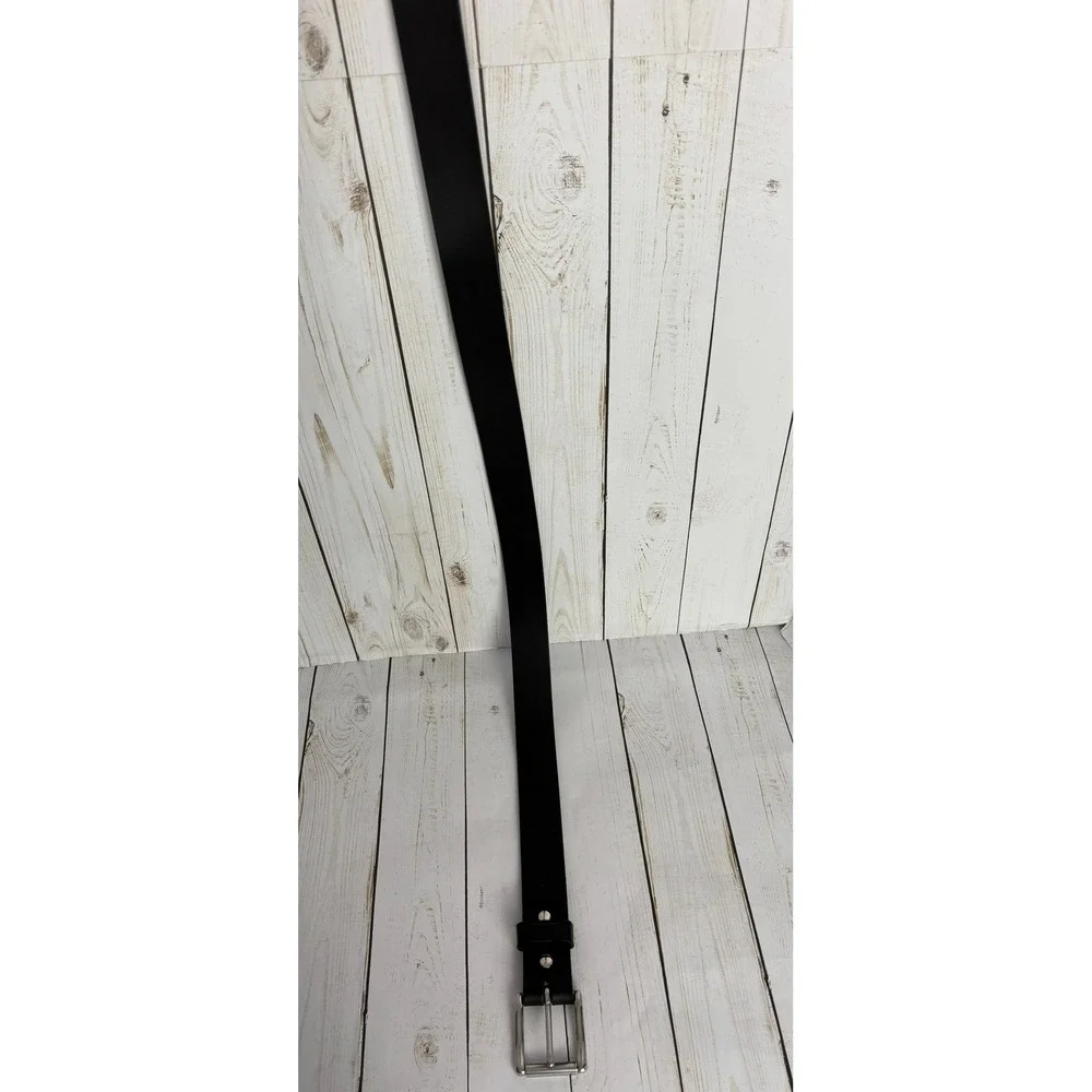 R Jorgenson Maker Phoenix AZ‎ Mens Black Leather Belt Silver Buckle Sz 36